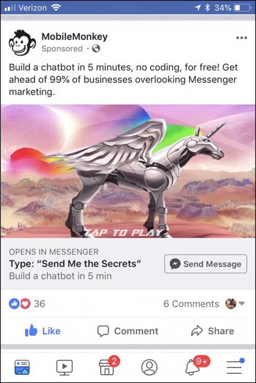 advertising on facebook messenger