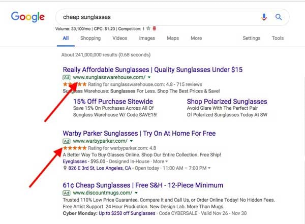 local search ads versus organic