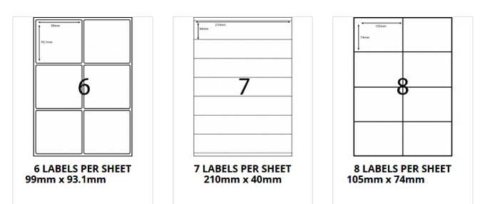 when to use printed labels on sheets